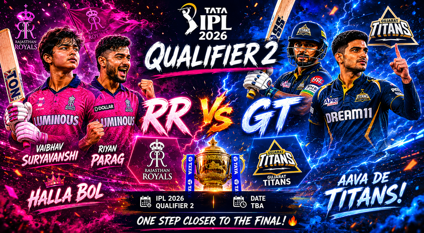 IPL 2026 Qualifier 2: Gujarat Titans vs Rajasthan Royals