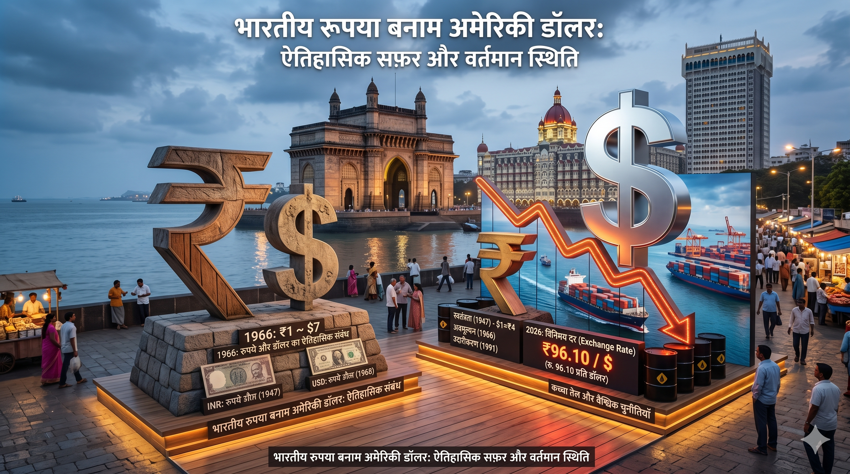 भारतीय रुपये और अमेरिकी डॉलर: ऐतिहासिक परिदृश्य